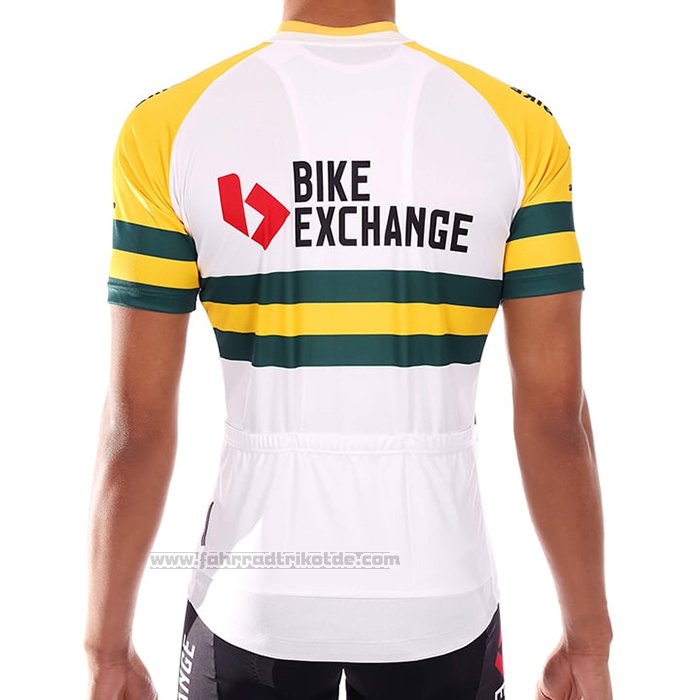 2021 Fahrradbekleidung Bike Exchange Champion Australien Trikot Kurzarm und Tragerhose